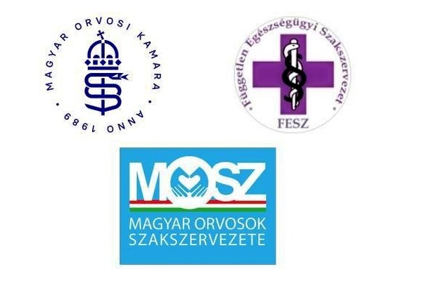A Magyar Orvosok Szakszervezete, a Független Egészségügyi Szakszervezet és a Magyar Orvosi Kamara nyilatkozata 